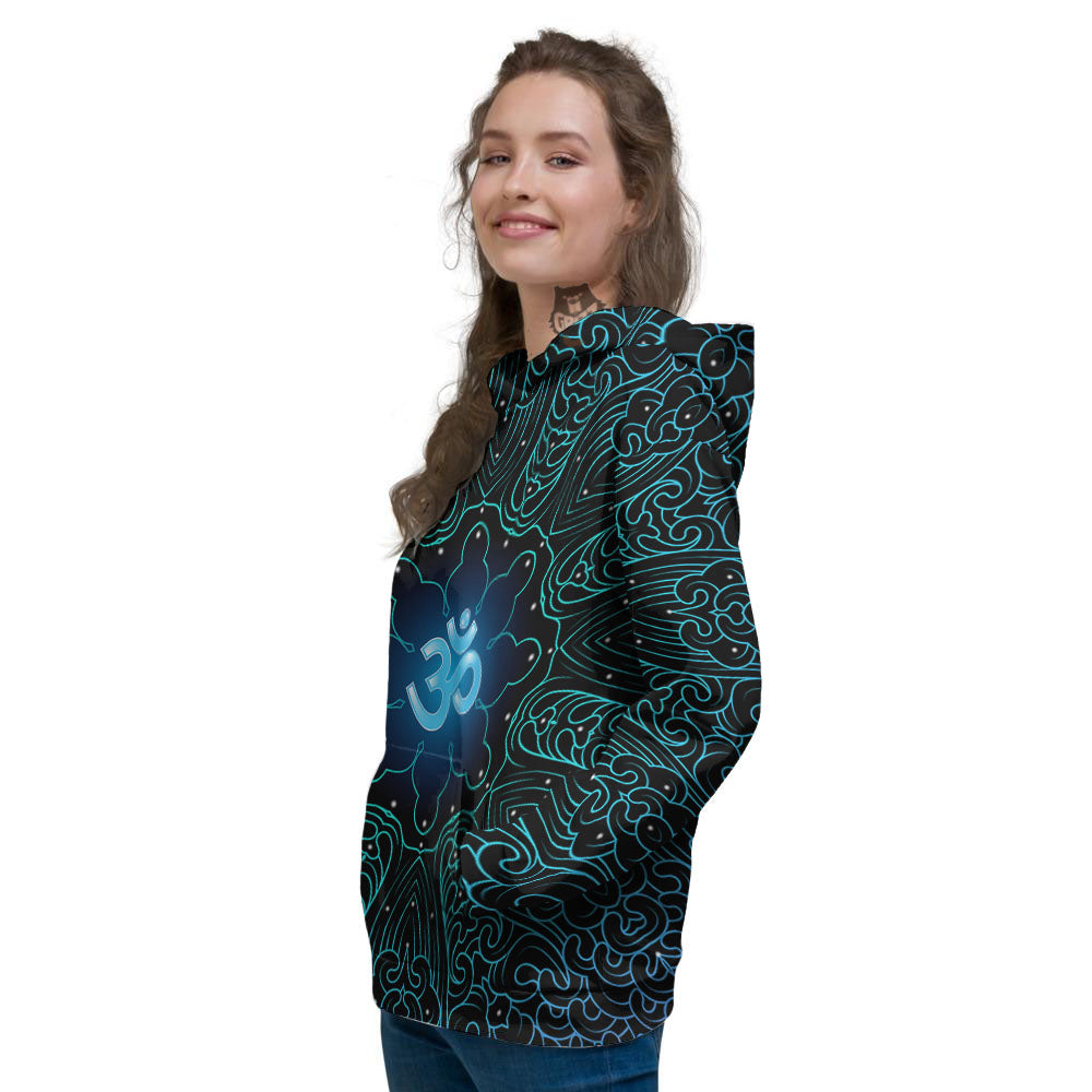 Om Psychedelic Print Women's Hoodie-grizzshop