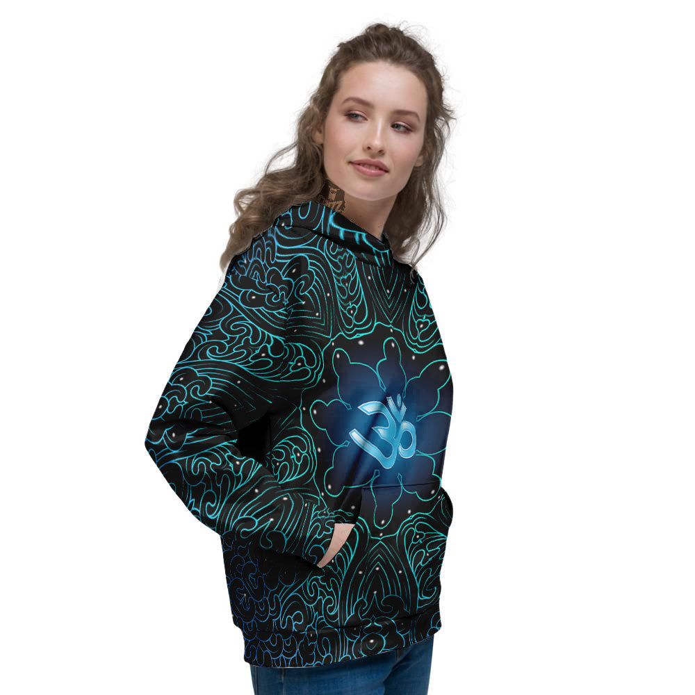 Om Psychedelic Print Women's Hoodie-grizzshop