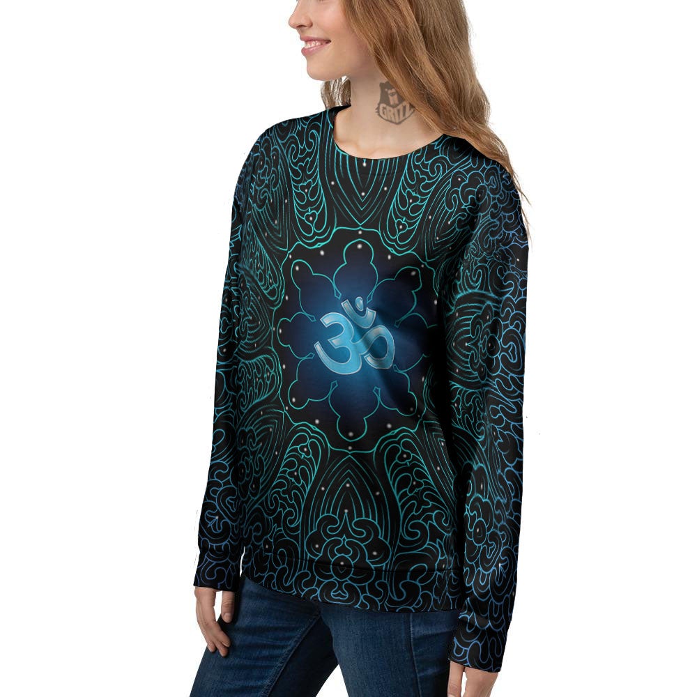 Om Psychedelic Print Women's Sweatshirt-grizzshop