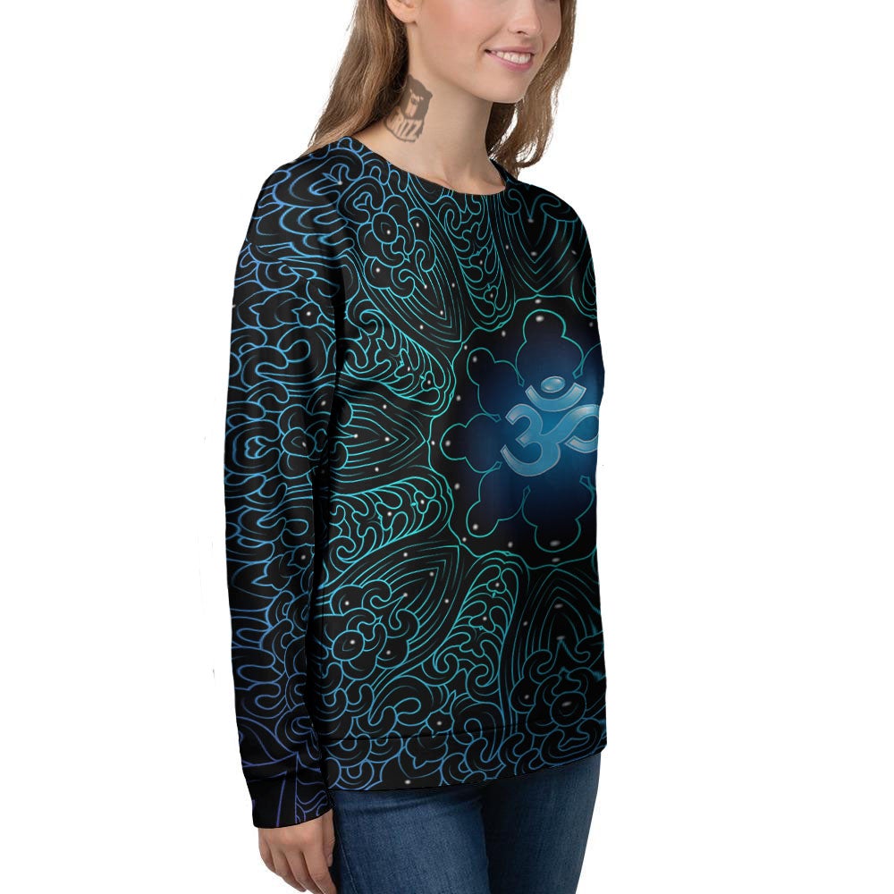 Om Psychedelic Print Women's Sweatshirt-grizzshop