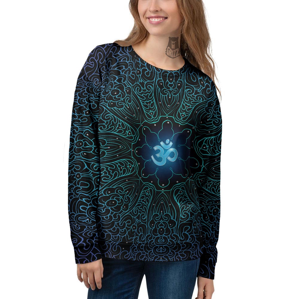 Om Psychedelic Print Women's Sweatshirt-grizzshop