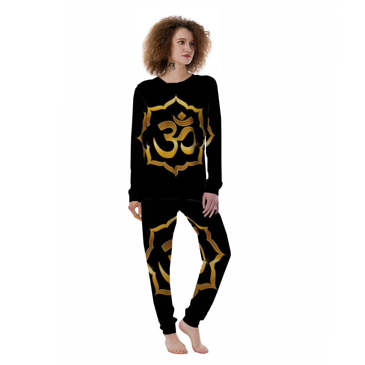 Om Sign Print Women's Pajamas-grizzshop