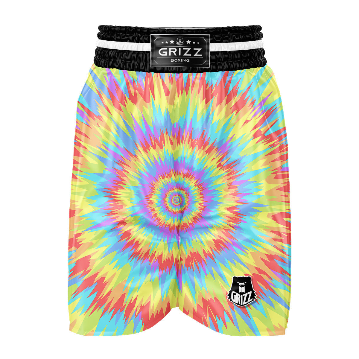 Optical Illusion Colorful Psychedelic Boxing Shorts-grizzshop