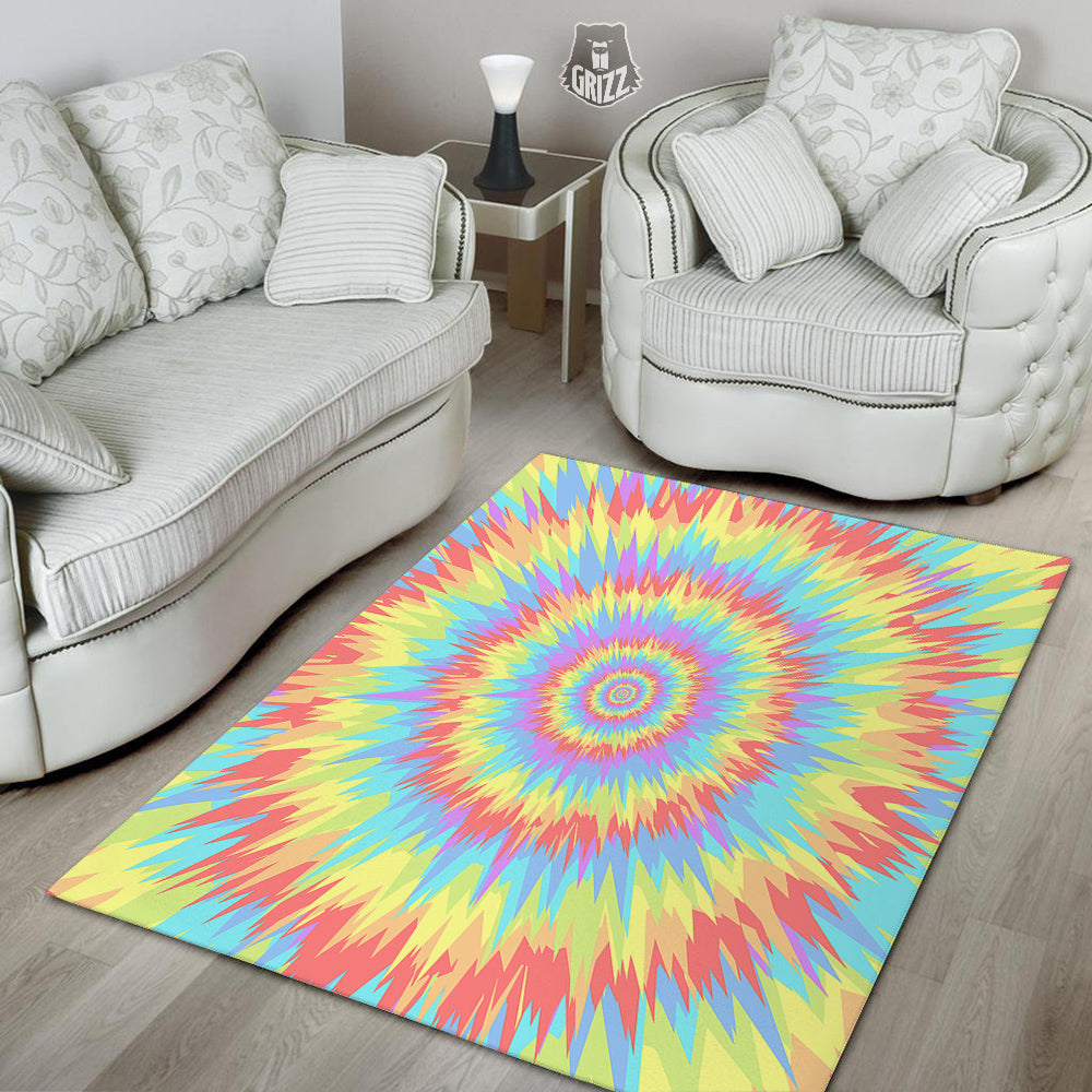 Optical Illusion Colorful Psychedelic Floor Mat-grizzshop