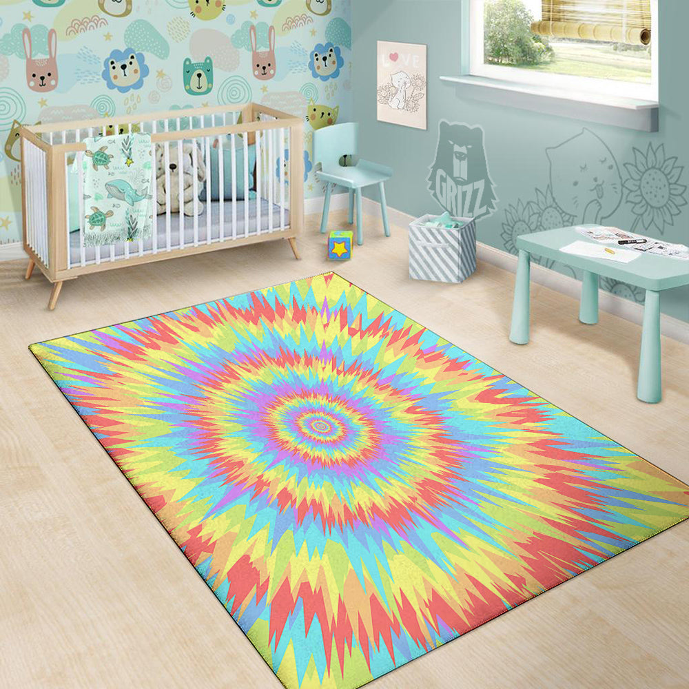 Optical Illusion Colorful Psychedelic Floor Mat-grizzshop