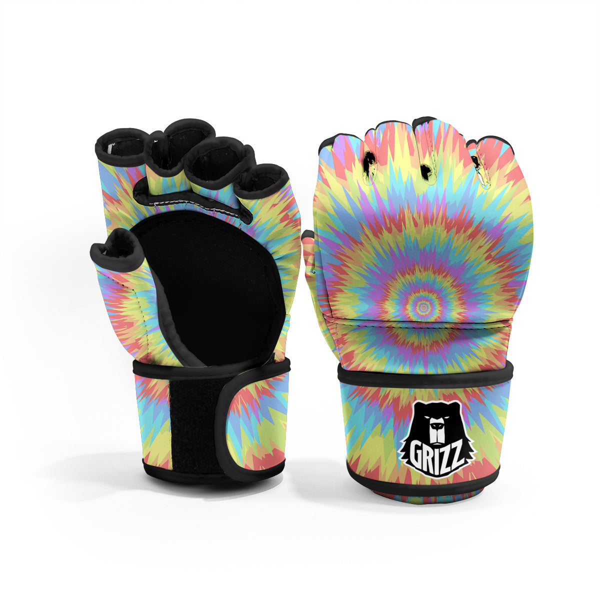 Optical Illusion Colorful Psychedelic MMA Gloves-grizzshop