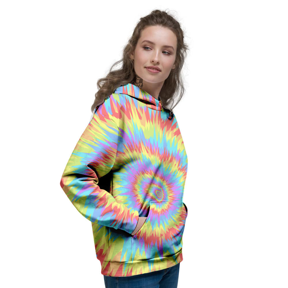 Optical Illusion Colorful Psychedelic Women's Hoodie-grizzshop