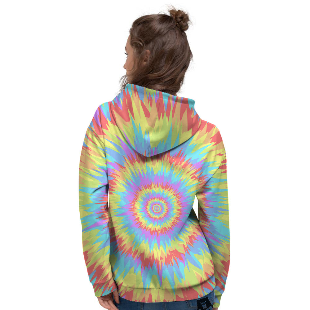 Optical Illusion Colorful Psychedelic Women's Hoodie-grizzshop