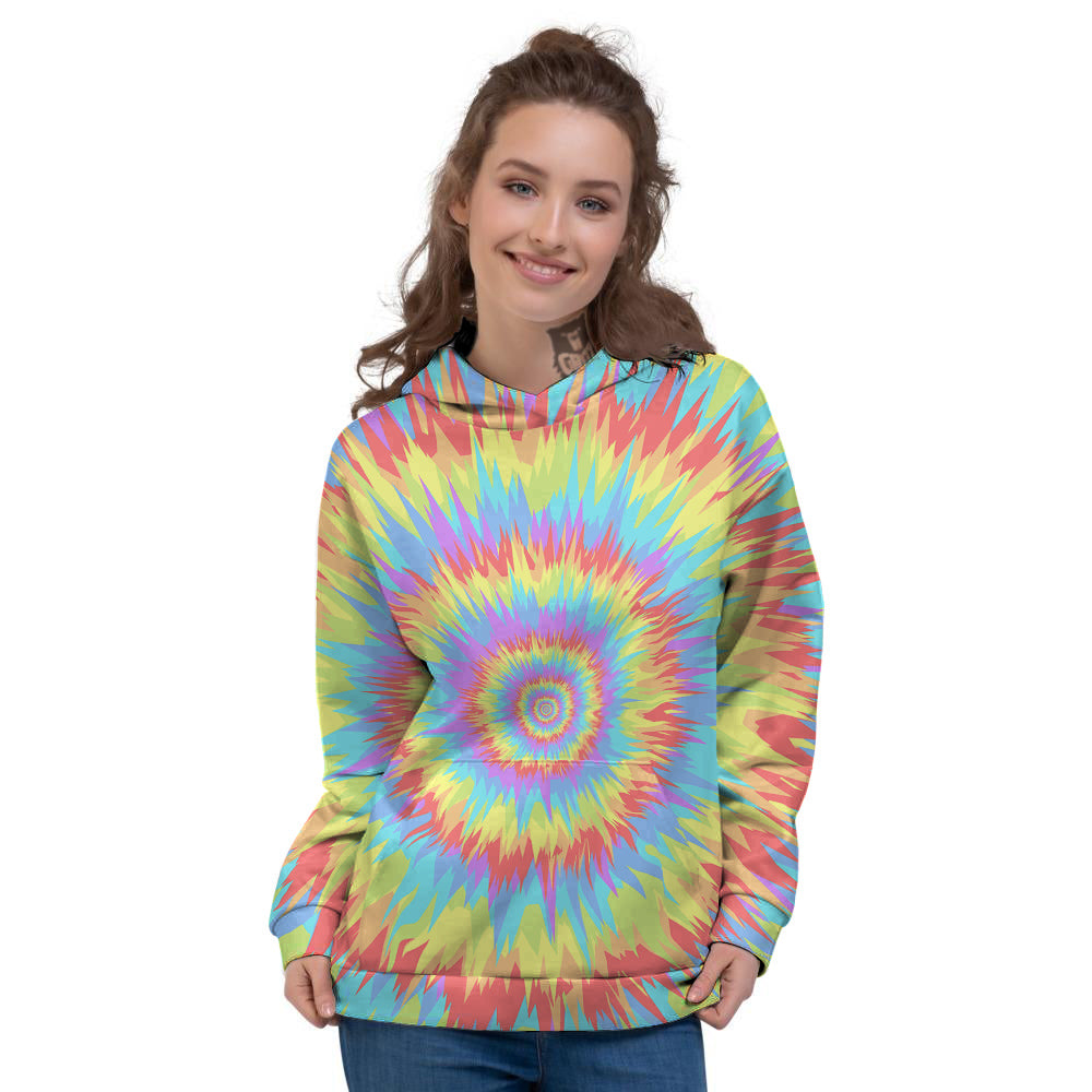 Optical Illusion Colorful Psychedelic Women's Hoodie-grizzshop