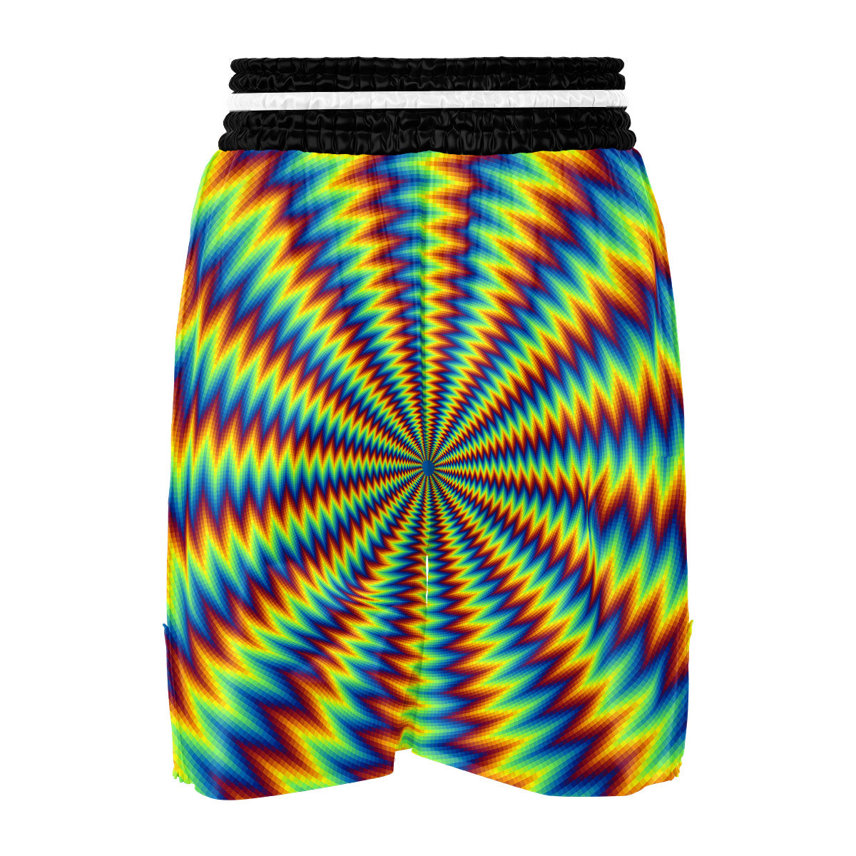 Optical Illusion Octagonal Psychedelic Boxing Shorts-grizzshop
