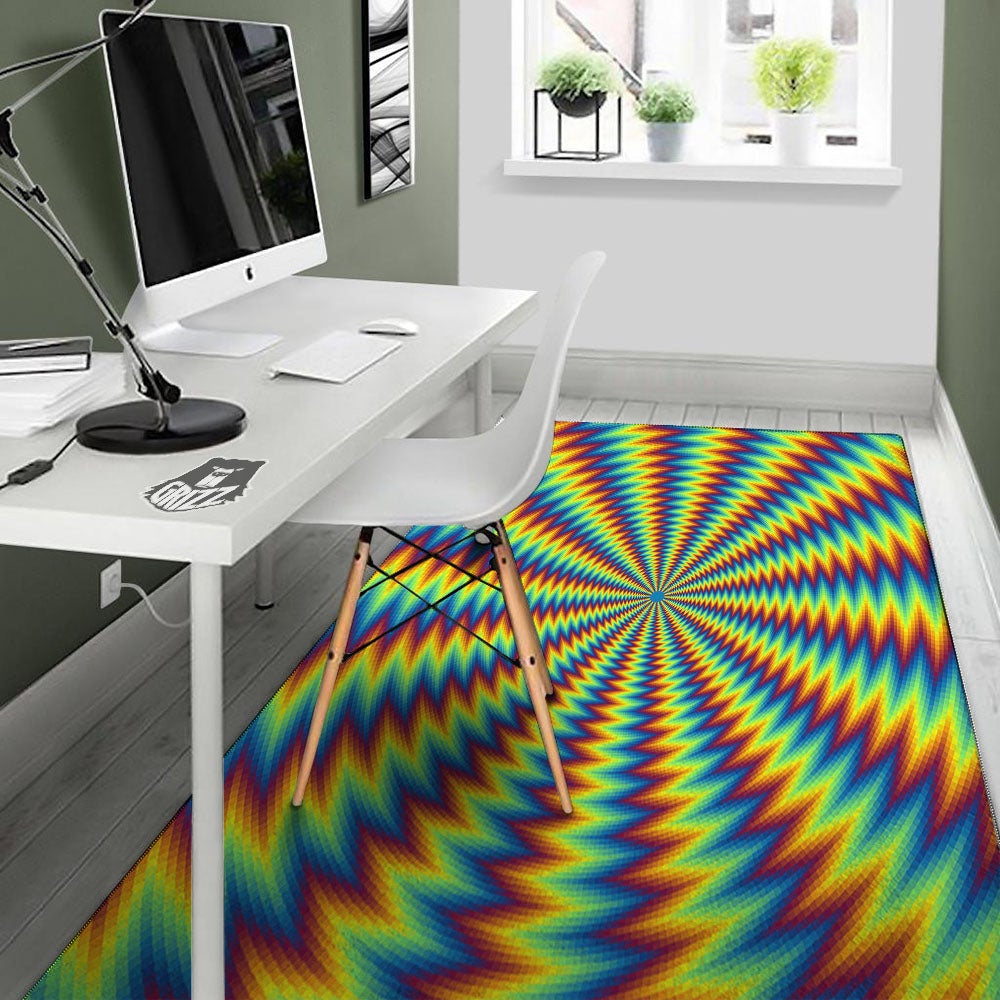 Optical Illusion Octagonal Psychedelic Floor Mat-grizzshop