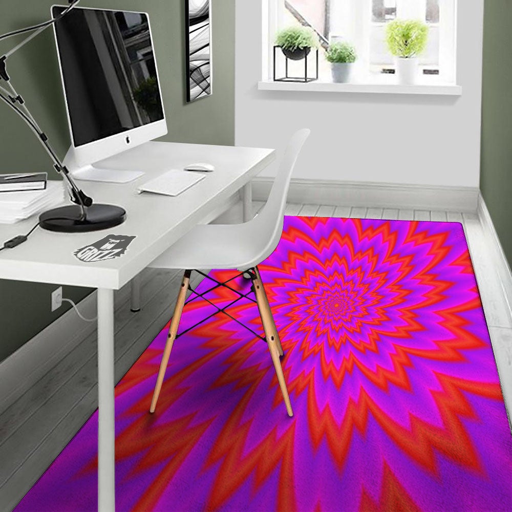 Optical Illusion Spiky Psychedelic Floor Mat-grizzshop