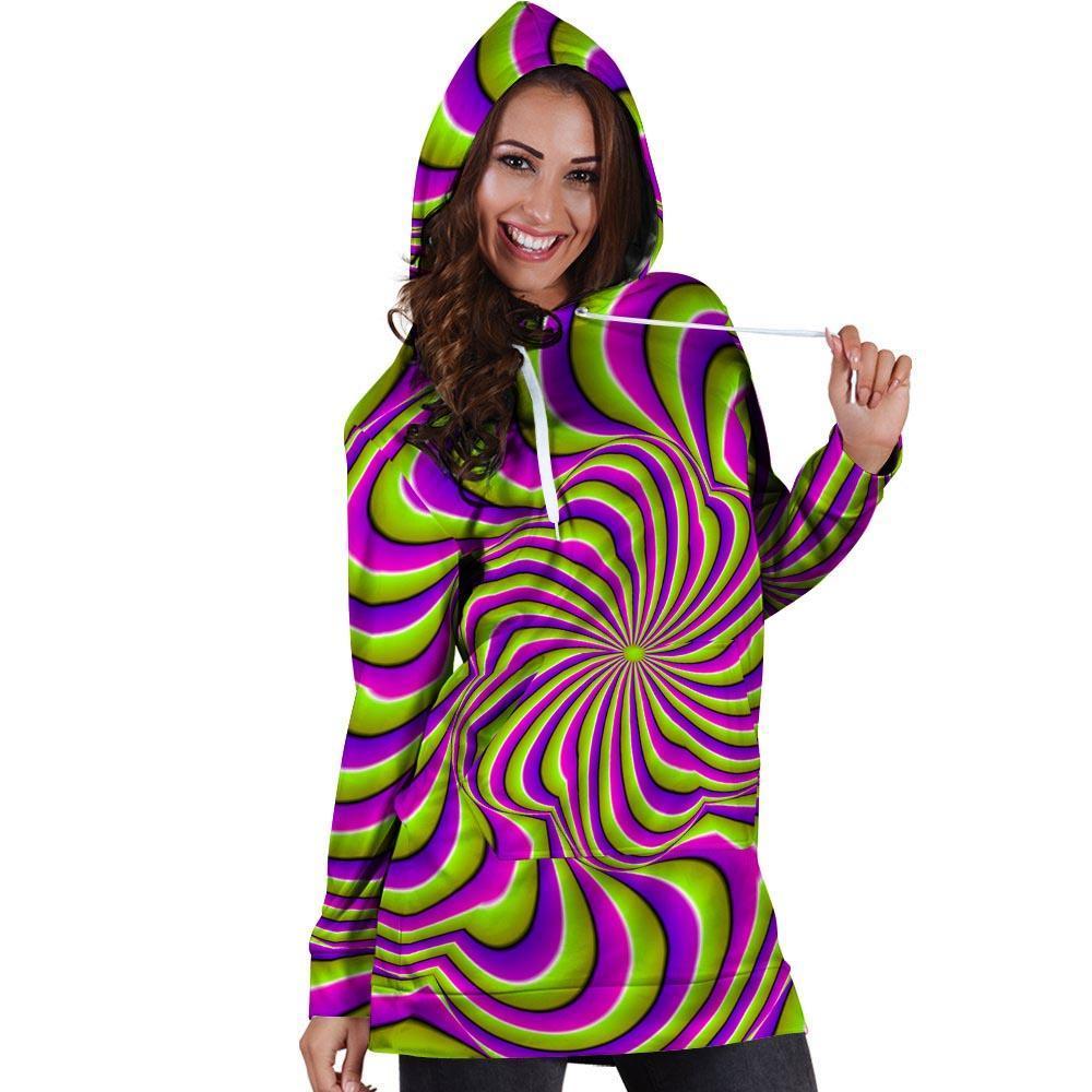 Optical illusion Abstract Hoodie Dress-grizzshop