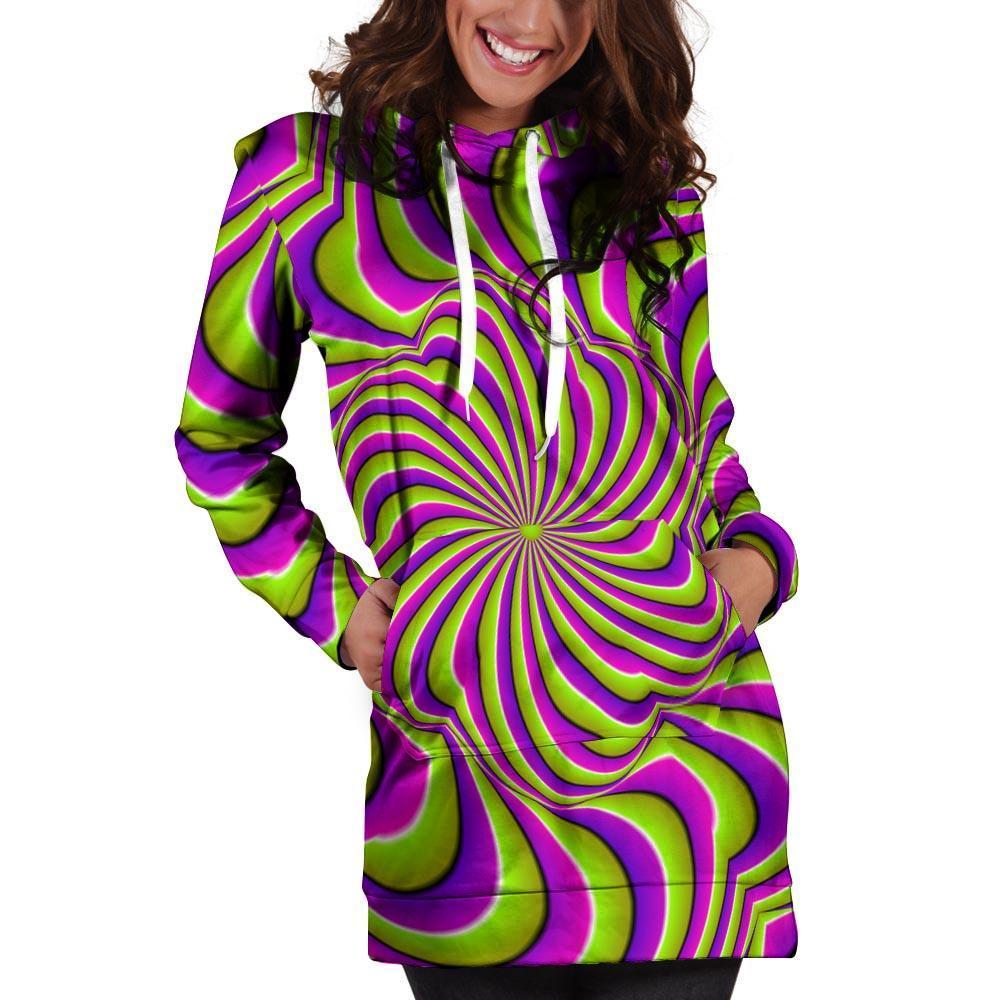 Optical illusion Abstract Hoodie Dress-grizzshop