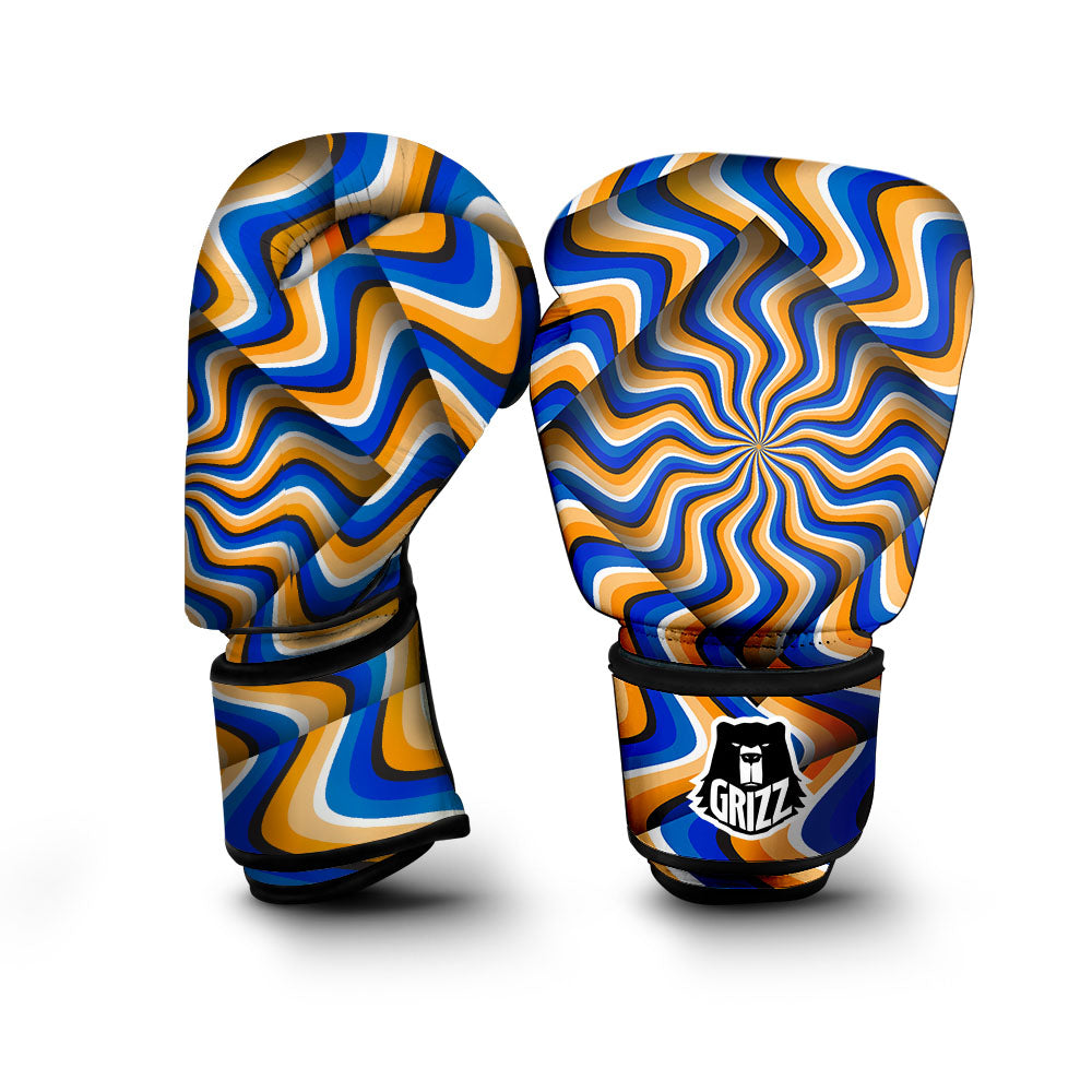 Optical illusion Hypnotic Blue Orange Boxing Gloves-grizzshop