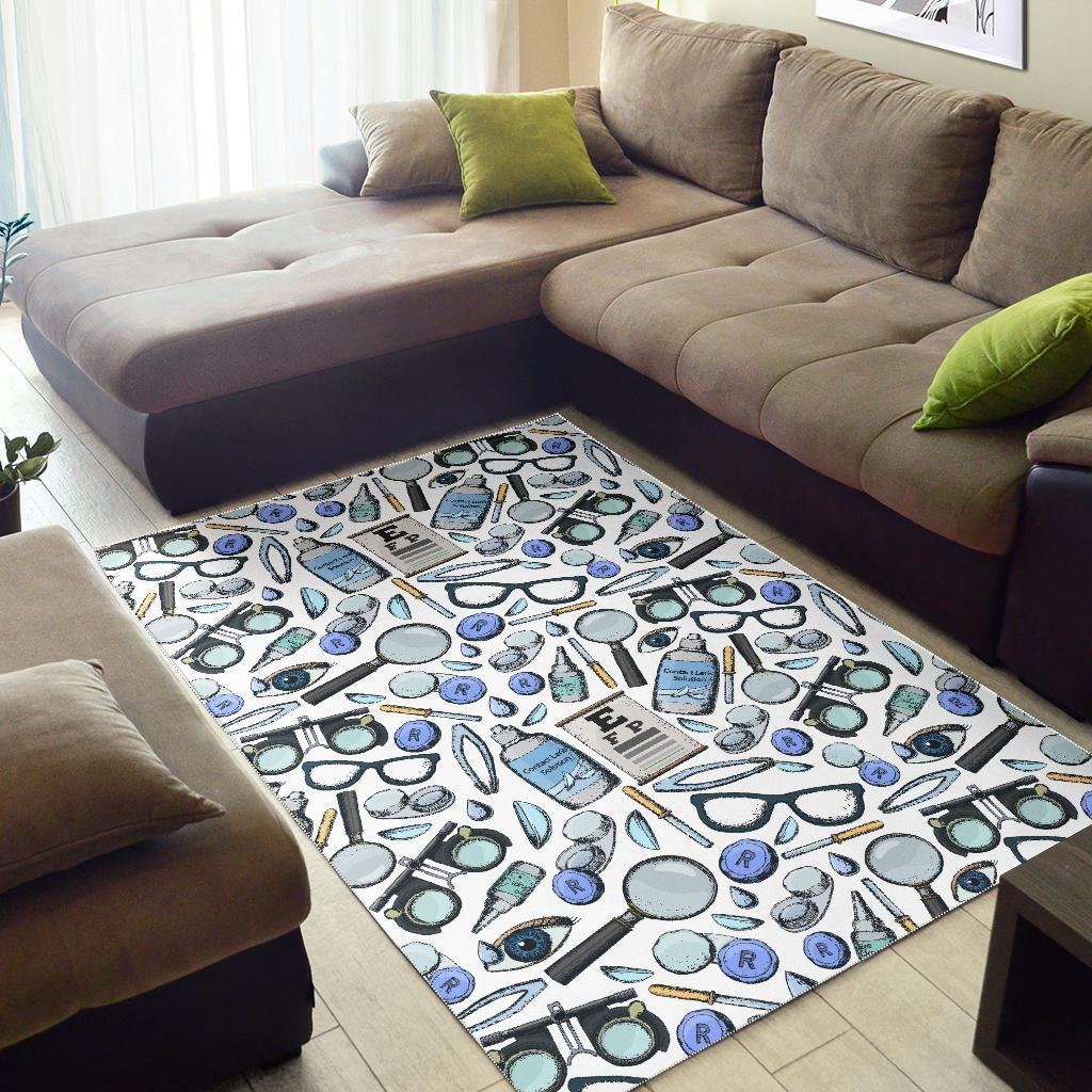 Optometry Pattern Print Floor Mat-grizzshop