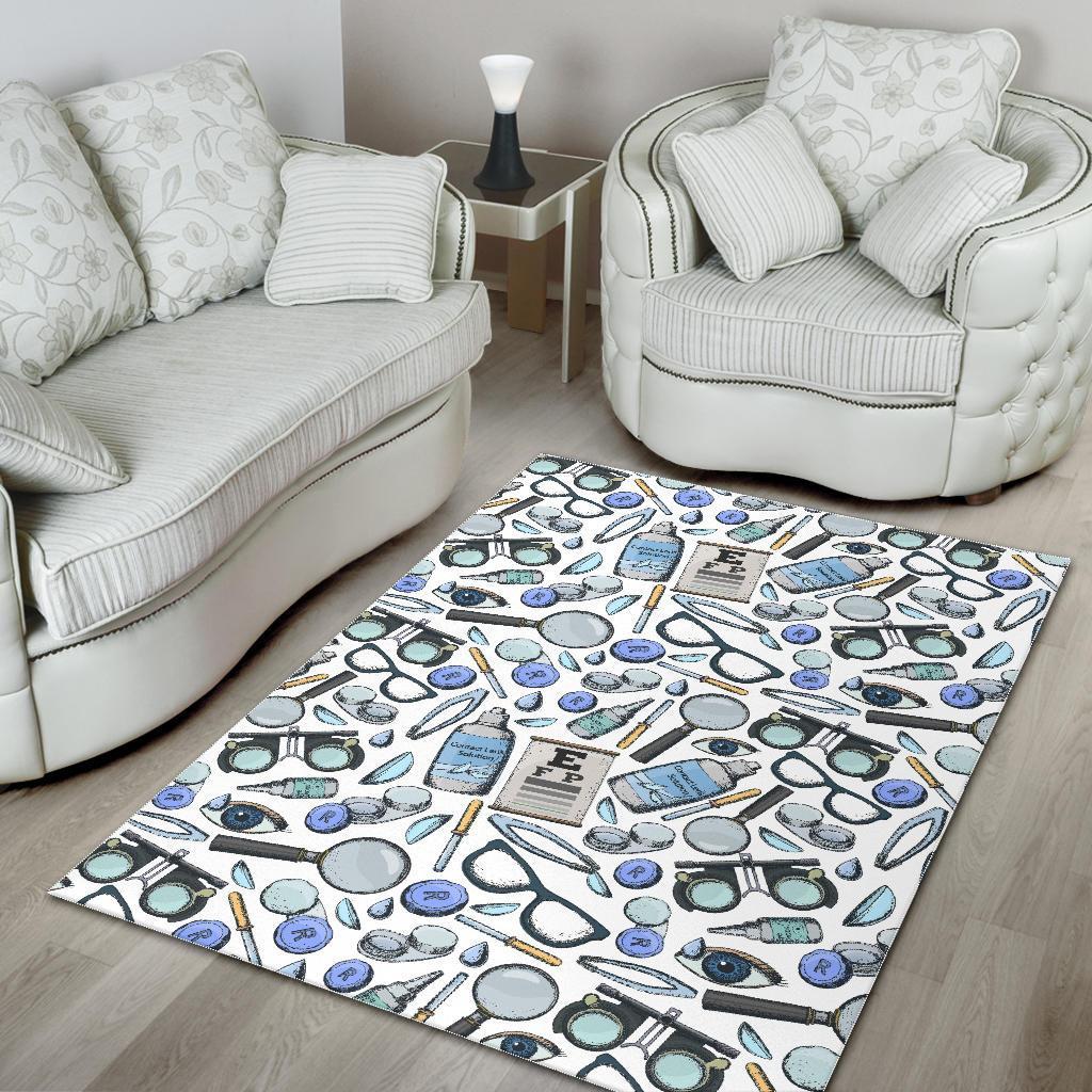 Optometry Pattern Print Floor Mat-grizzshop