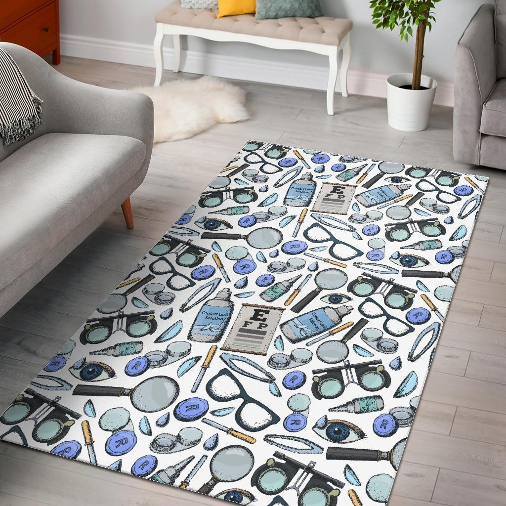 Optometry Pattern Print Floor Mat-grizzshop