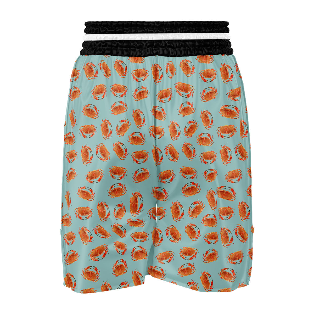 Orange Crab Print Pattern Boxing Shorts-grizzshop