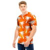 Orange Hawaiian Palm Tree Print Men T Shirt-grizzshop