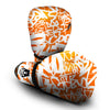 Orange Urban Graffiti Text Print Pattern Boxing Gloves-grizzshop