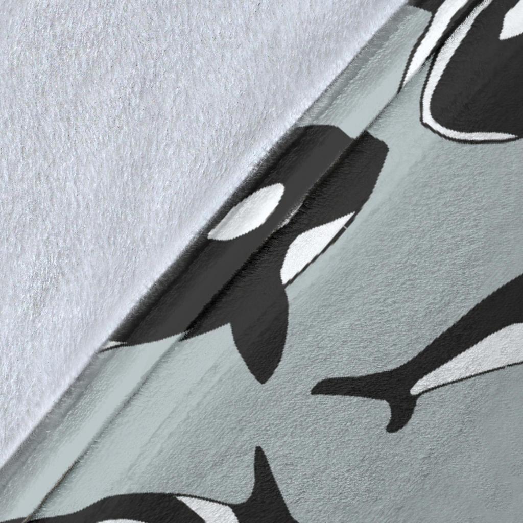 Orca Killer Whale Print Pattern Blanket-grizzshop