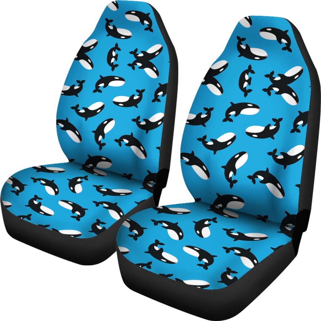 Orca Killer Whale Pattern Print Universal Fit Car Seat Cover-grizzshop
