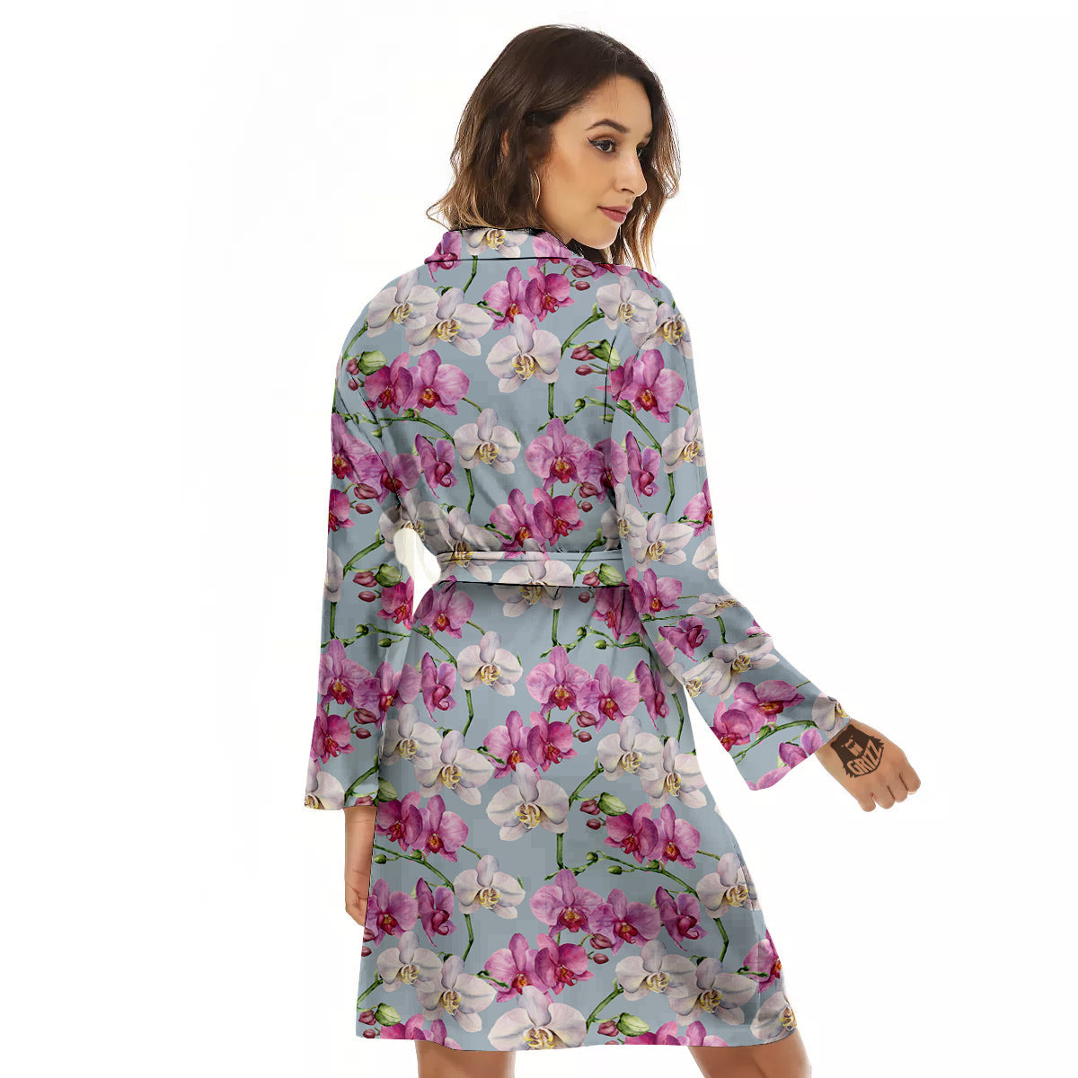 Orchid Cute Print Women's Robe-grizzshop