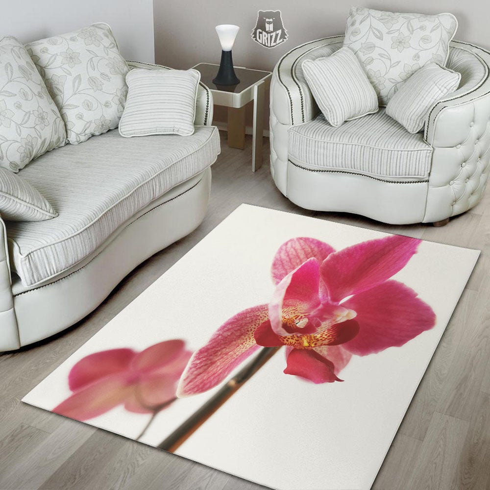 Orchid Flower Pink Print Floor Mat-grizzshop
