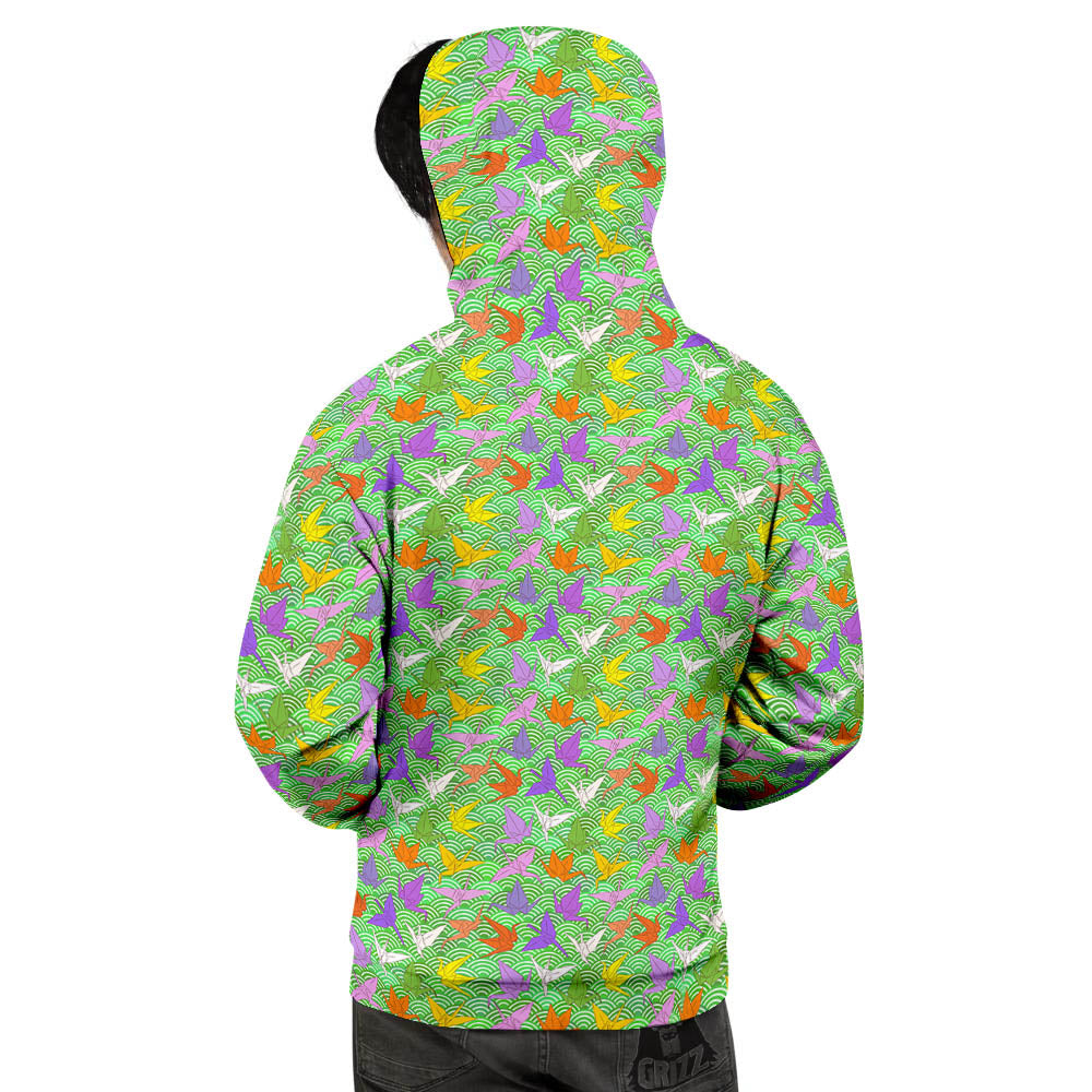Origami Bird Colorful Print Pattern Men's Hoodie-grizzshop