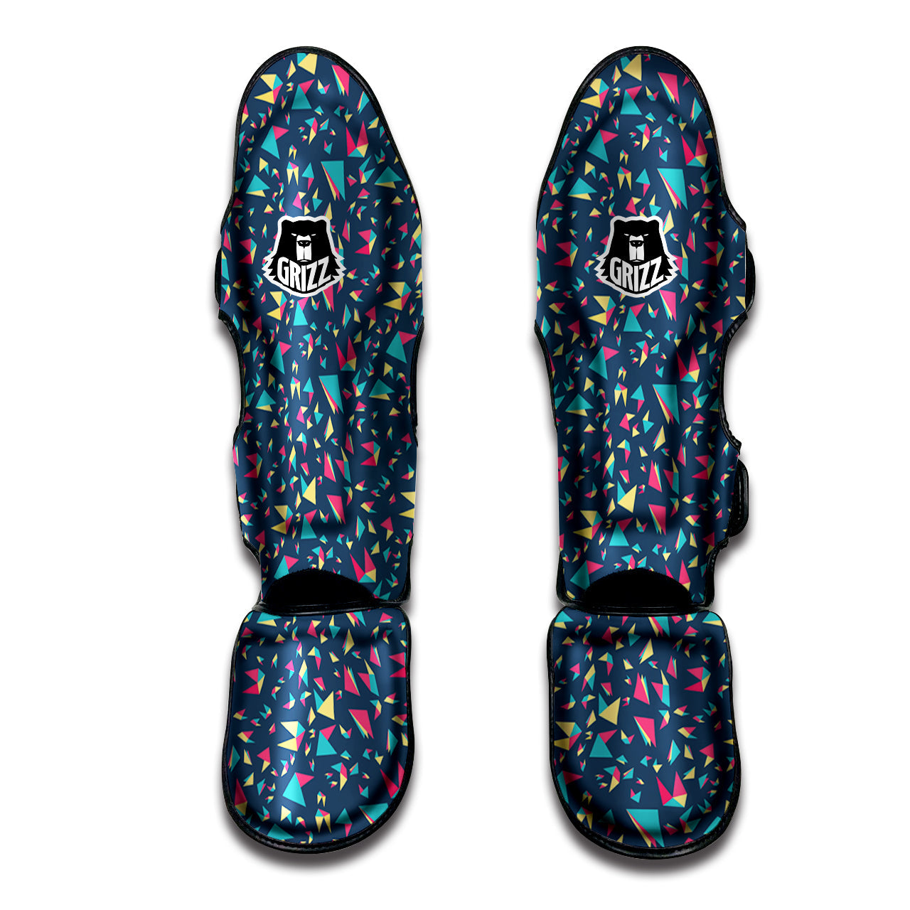 Origami Crane Colorful Print Pattern Muay Thai Shin Guards-grizzshop