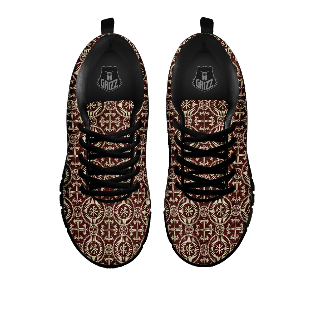 Orthodox Classic Print Pattern Black Sneaker-grizzshop