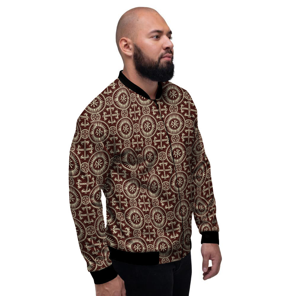 Orthodox Classic Print Pattern Men's Bomber Jacket-grizzshop