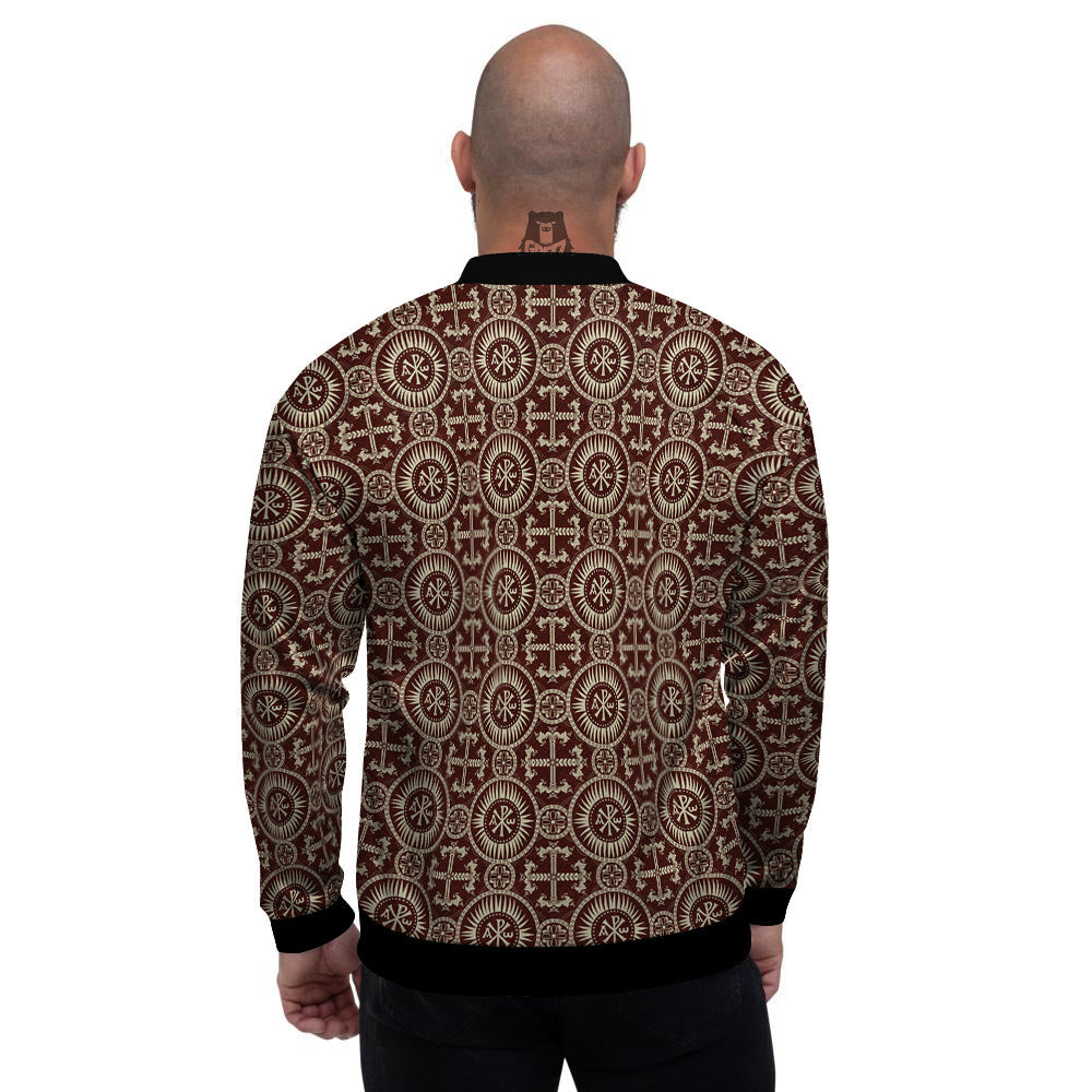 Orthodox Classic Print Pattern Men's Bomber Jacket-grizzshop