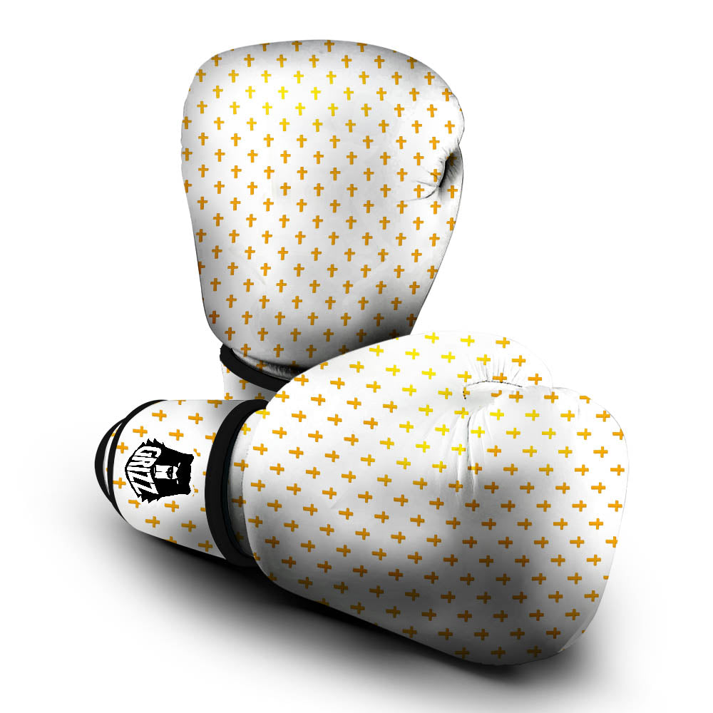 Orthodox Cross Print Pattern Boxing Gloves-grizzshop