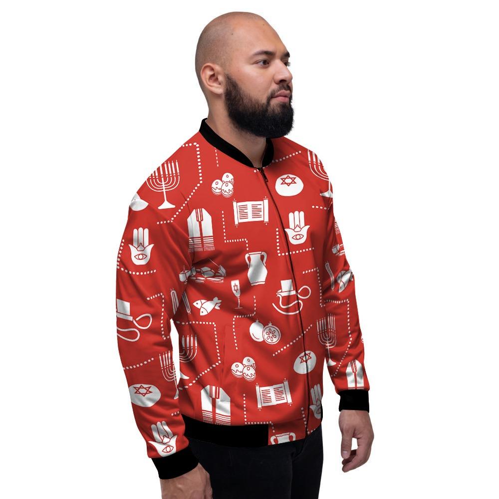 Orthodox Print Pattern Men's Bomber Jacket-grizzshop