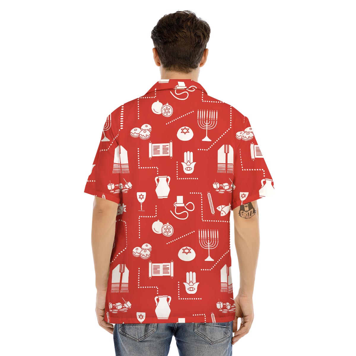 Orthodox Print Pattern Men's Hawaiian Shirt-grizzshop