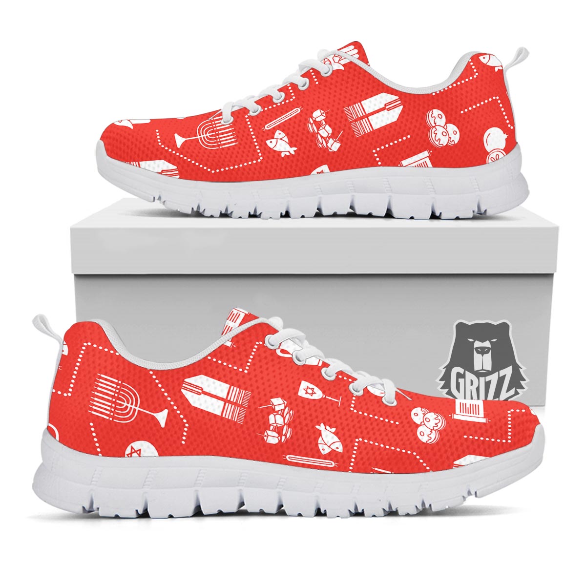 Orthodox Print Pattern White Sneaker-grizzshop