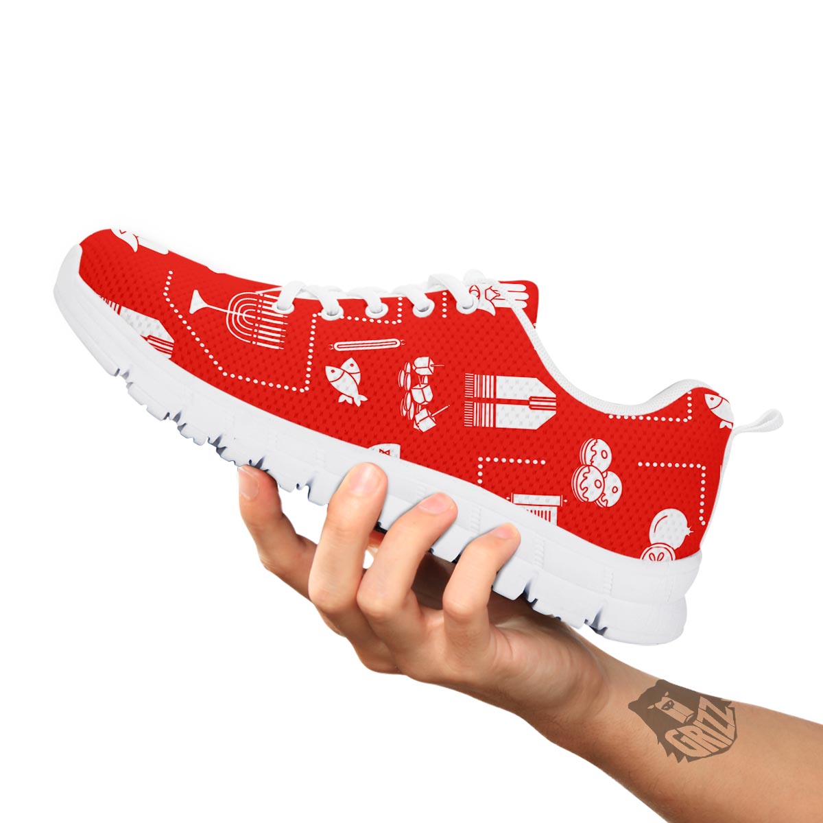 Orthodox Print Pattern White Sneaker-grizzshop