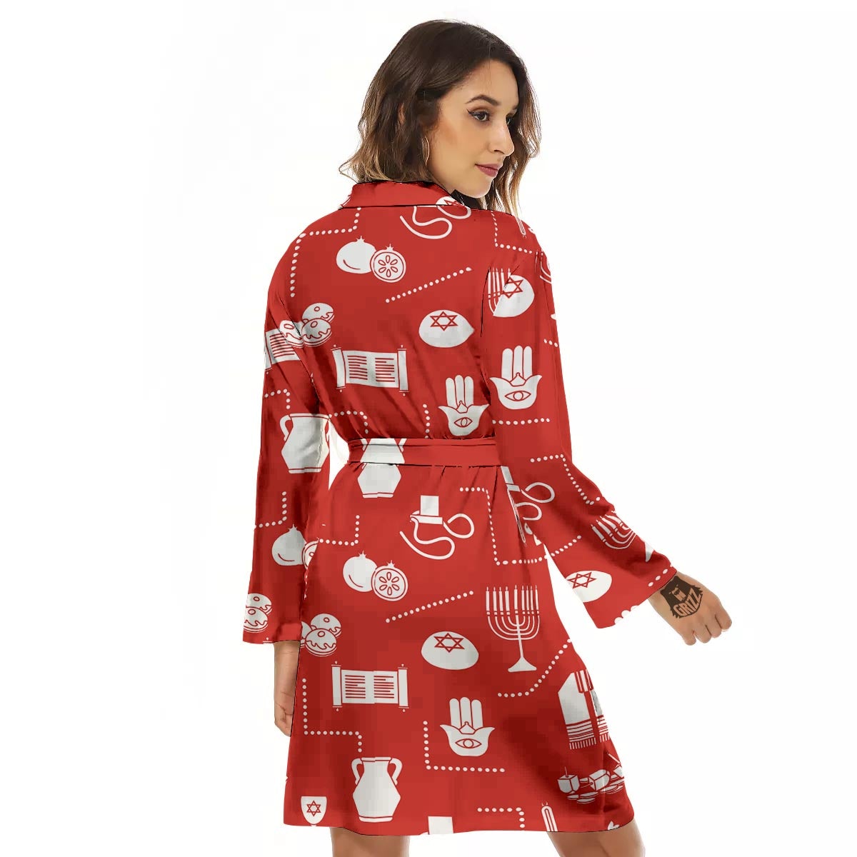 Orthodox Print Pattern Women's Robe-grizzshop
