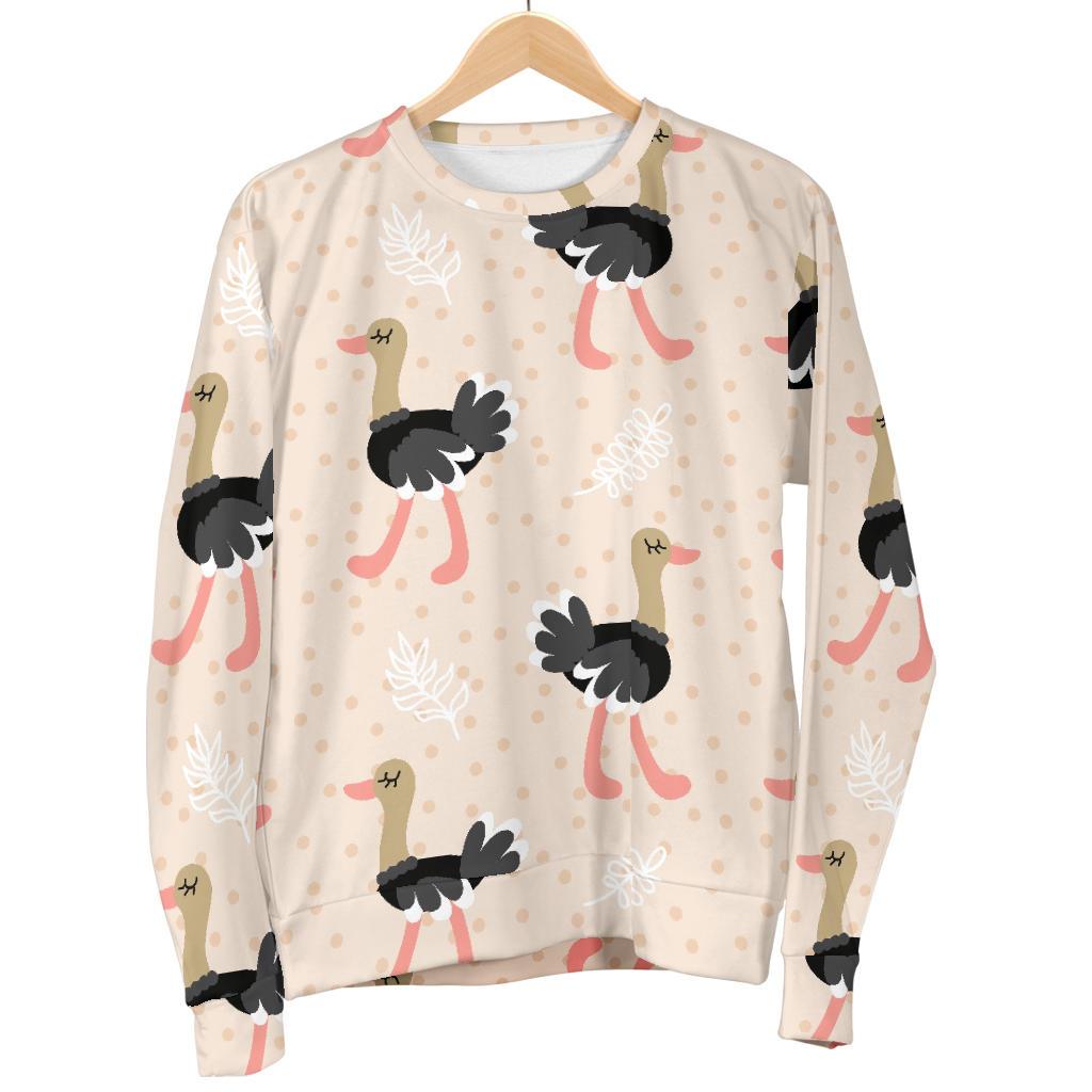Ostrich Cute Pattern Print Women's Sweatshirt-grizzshop