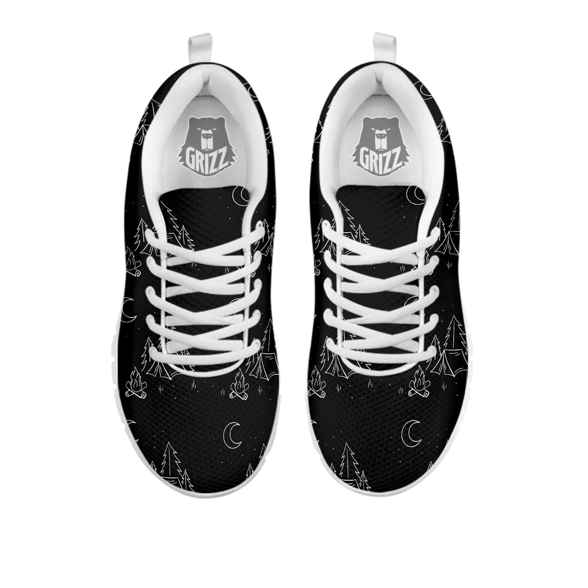 Outdoor Camping Print Pattern White Sneaker-grizzshop