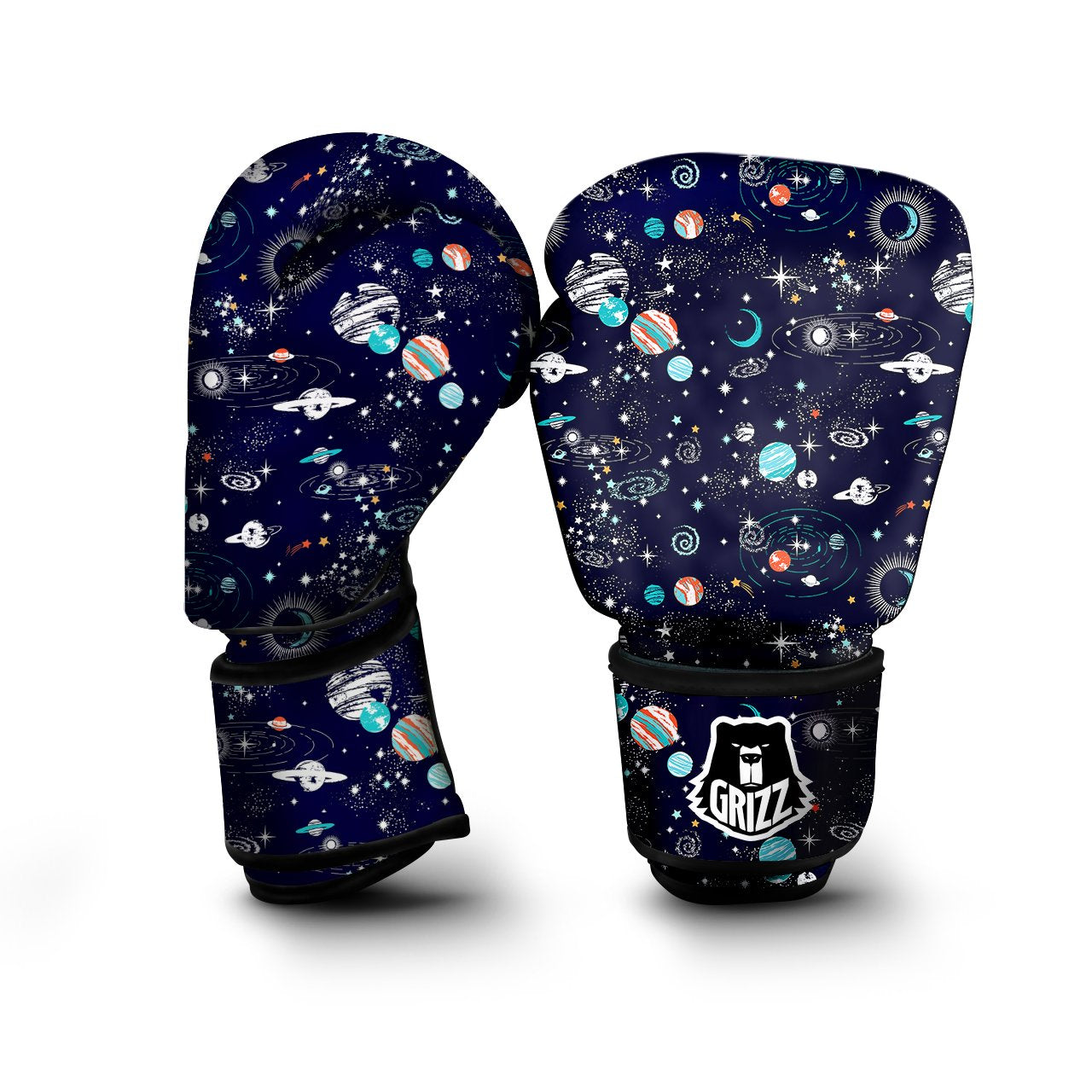 Outer Galaxy Space Universe Print Pattern Boxing Gloves-grizzshop