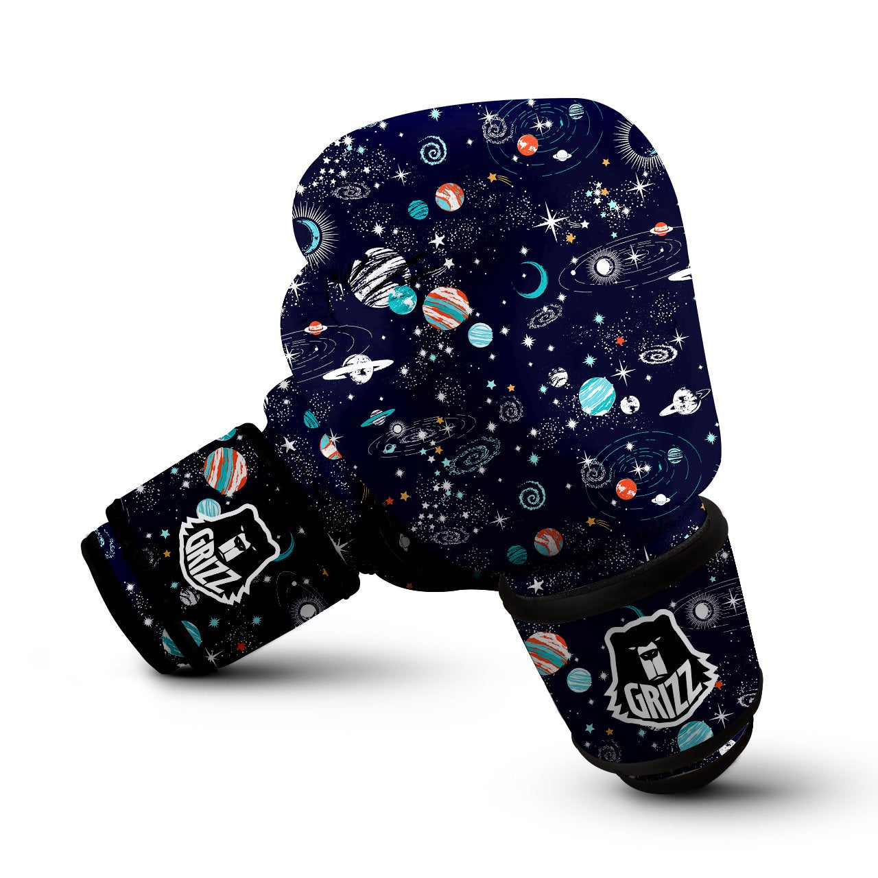 Outer Galaxy Space Universe Print Pattern Boxing Gloves-grizzshop