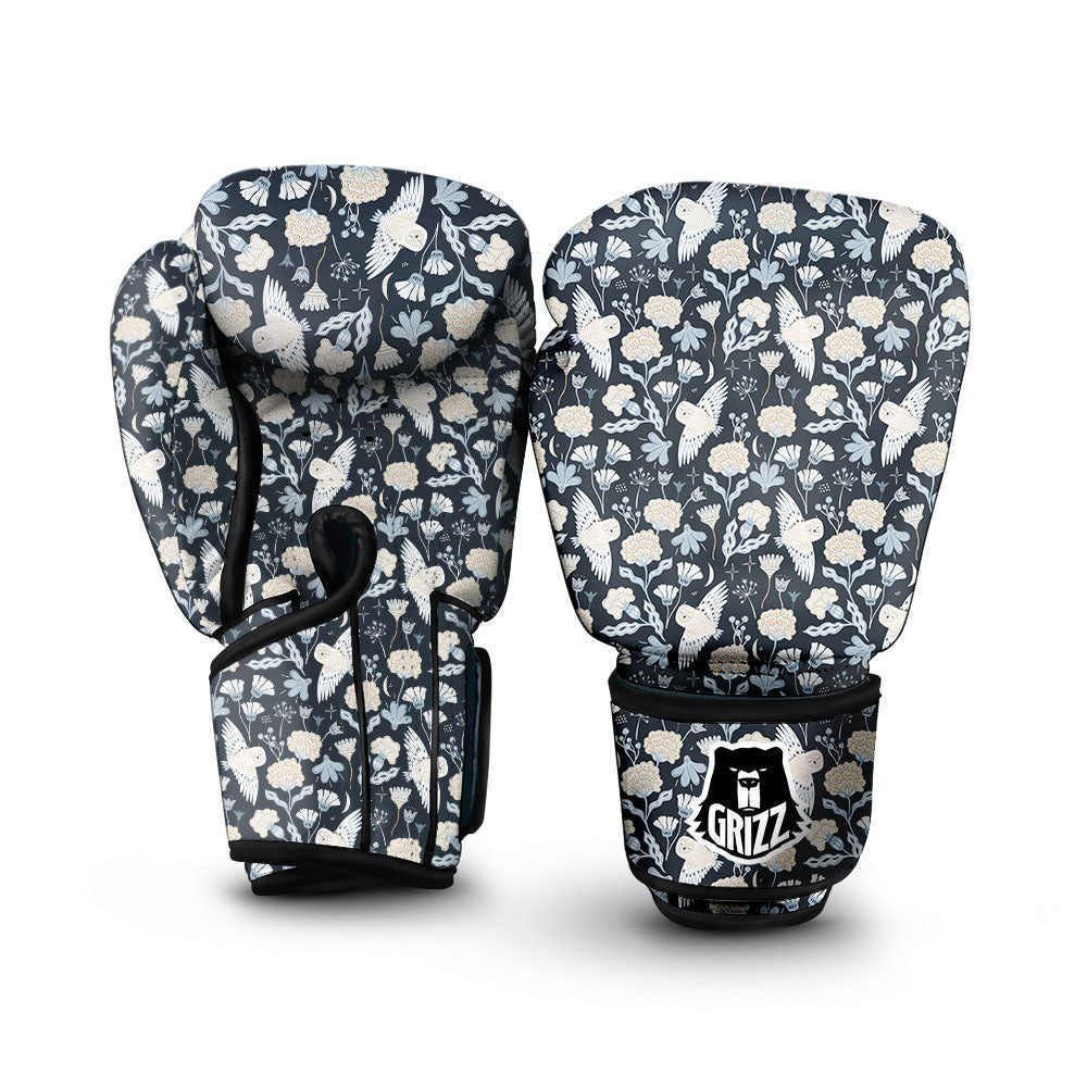 Owl Bohemian Print Pattern Boxing Gloves-grizzshop