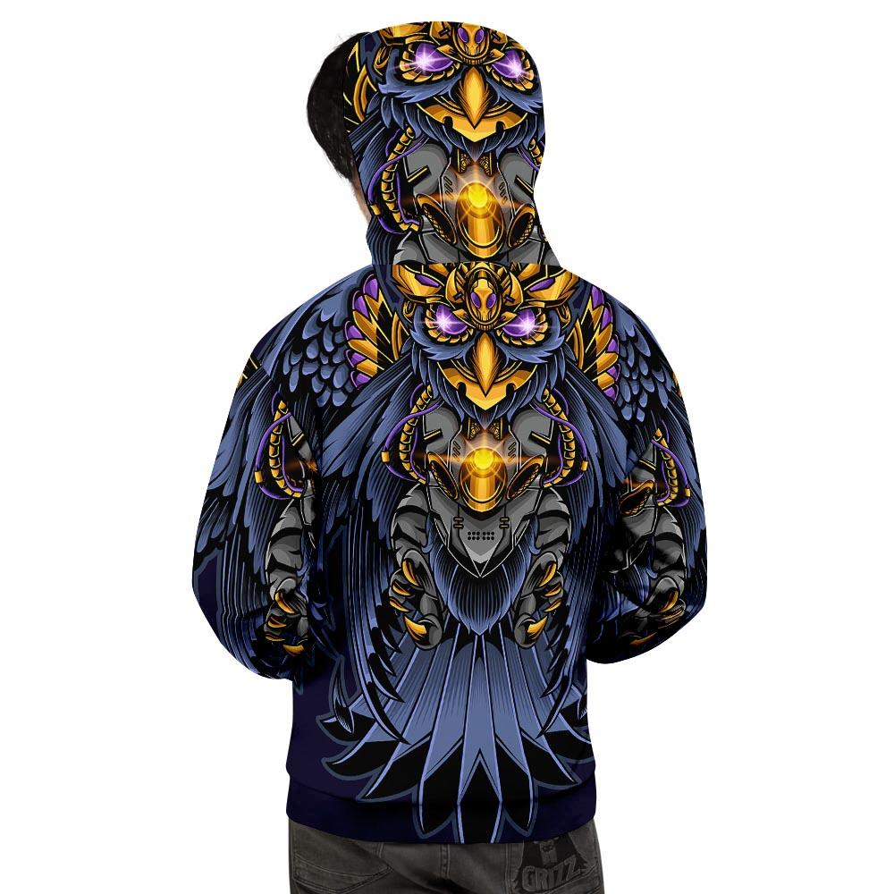 Owl Steampunk Print Men's Hoodie-grizzshop