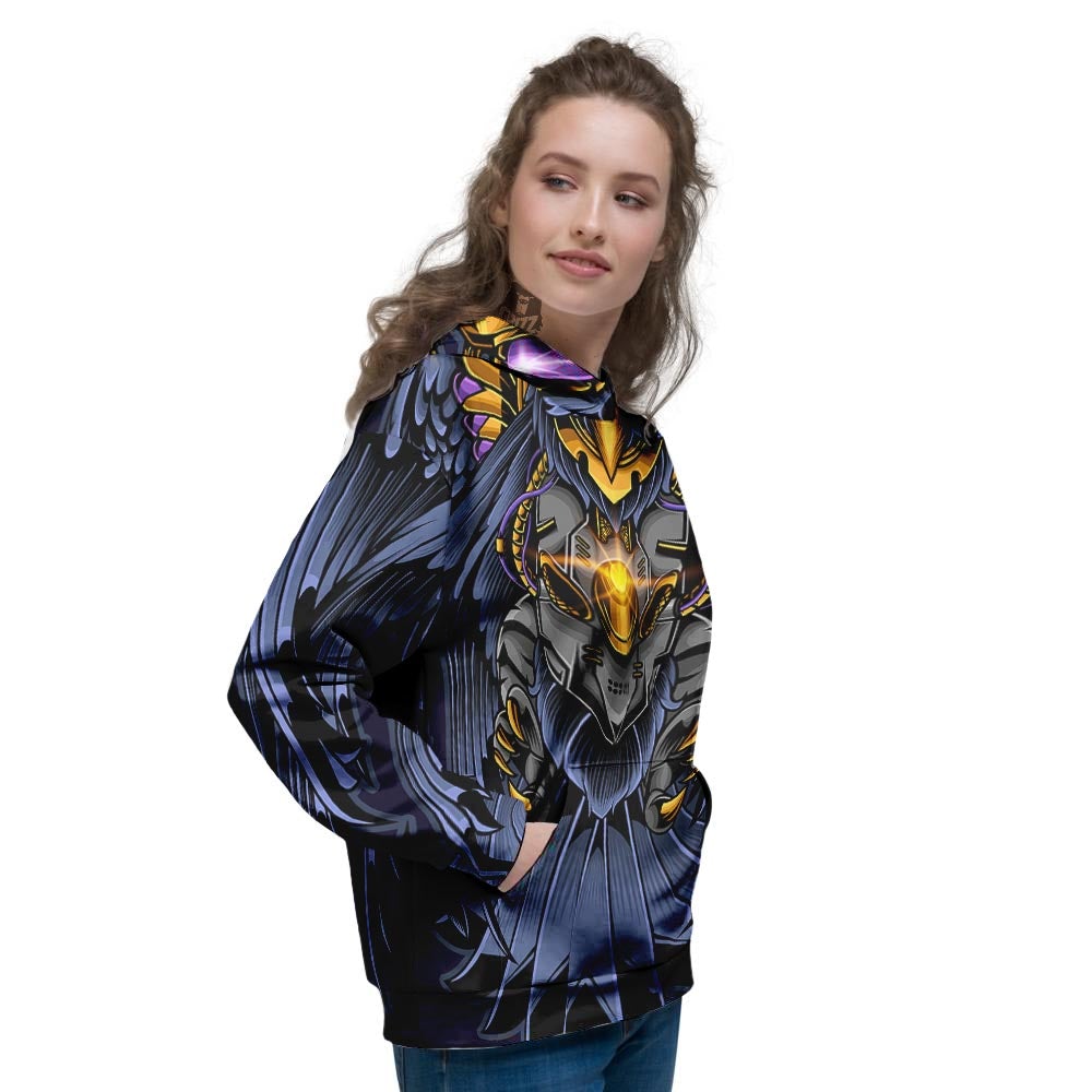 Owl Steampunk Print Women's Hoodie-grizzshop