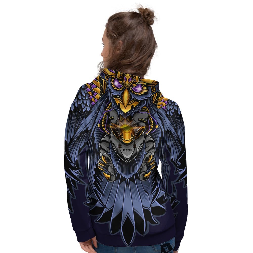 Owl Steampunk Print Women's Hoodie-grizzshop