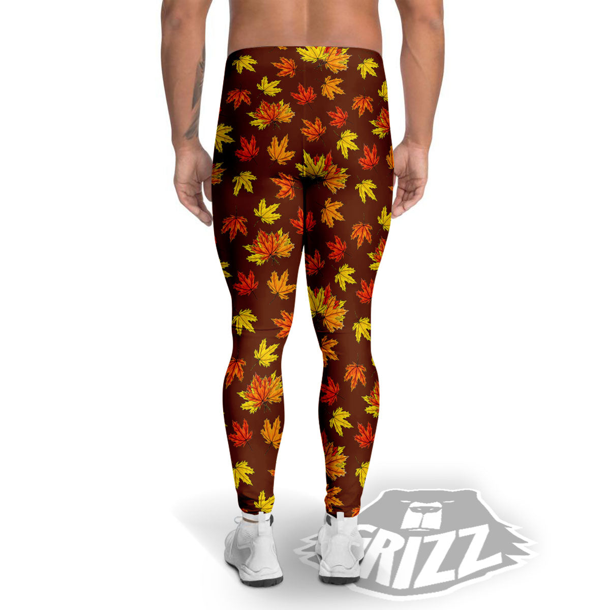 Painting Autumn Print Men's Leggings-grizzshop