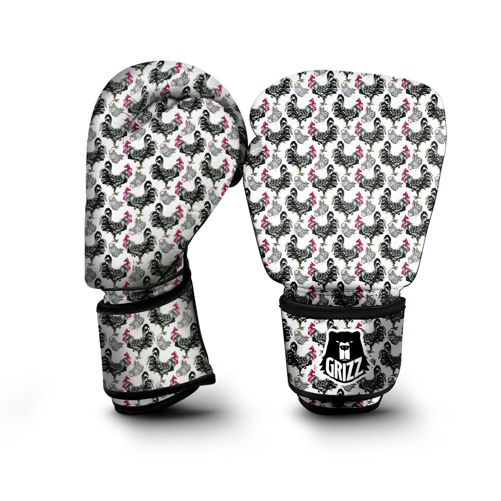 Painting Chicken Ink Print Pattern Boxing Gloves-grizzshop